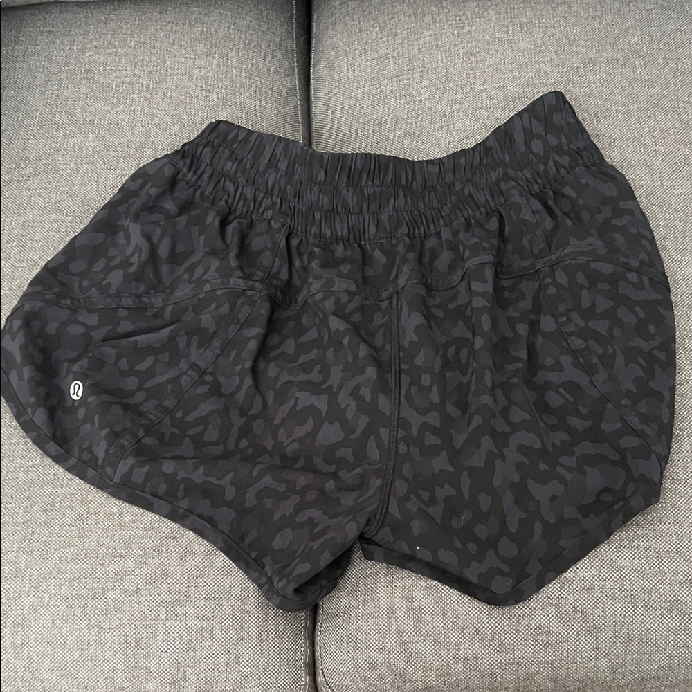 lululemon athletica Charcoal Patterned Women's Athletic Shorts